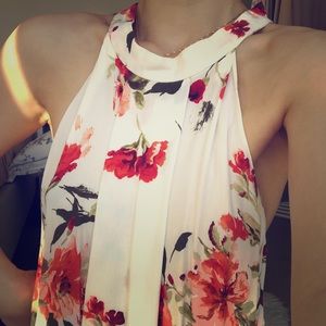 Silky floral crop top